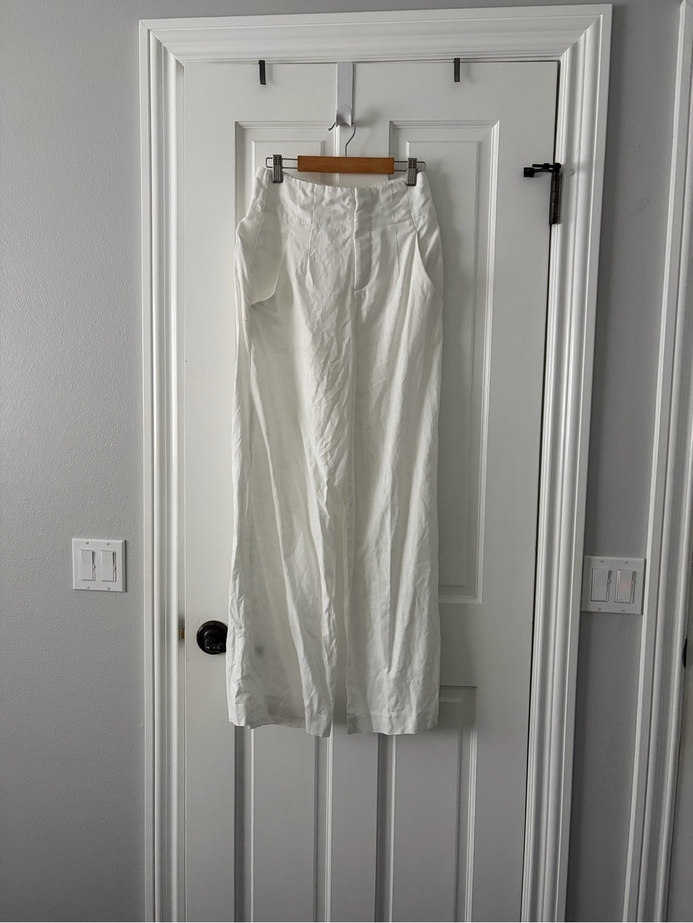 Seed Heritage White Wide-Leg Trousers